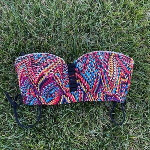 Lucky Brand | Colorful Printed Padded Bikini Top